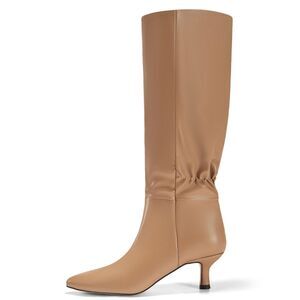 Kitten Heel Knee High Boots Pointed Toe Tall Boot, SIZE 9, 21C-170S008